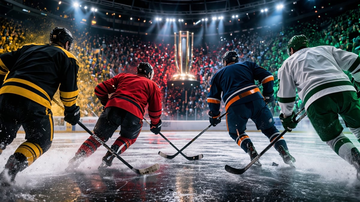 Två lag som gör upp i SHL slutspelet