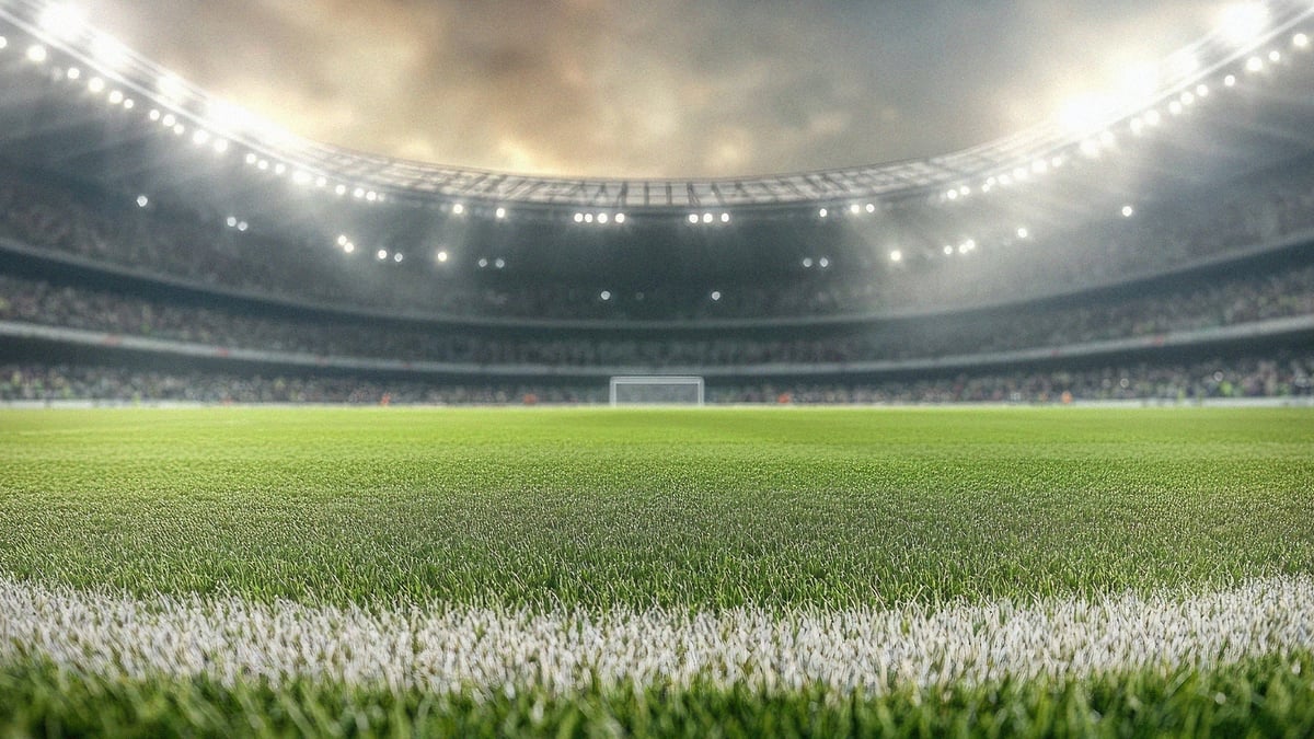 En fotbollsarena.