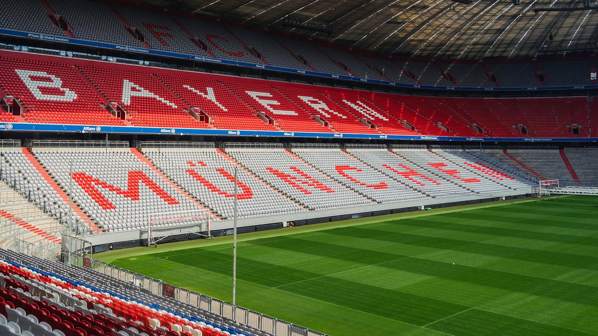 Allianz Arena inför uppstarten av Bundesliga 2025/26.