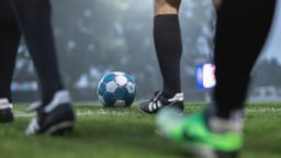 Spelare går ut i en Premier League-match