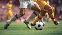 Två spelare tävlar om bollen i en Copa del Rey match.